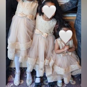 3 beautiful matching dresses for ages 1/4/6